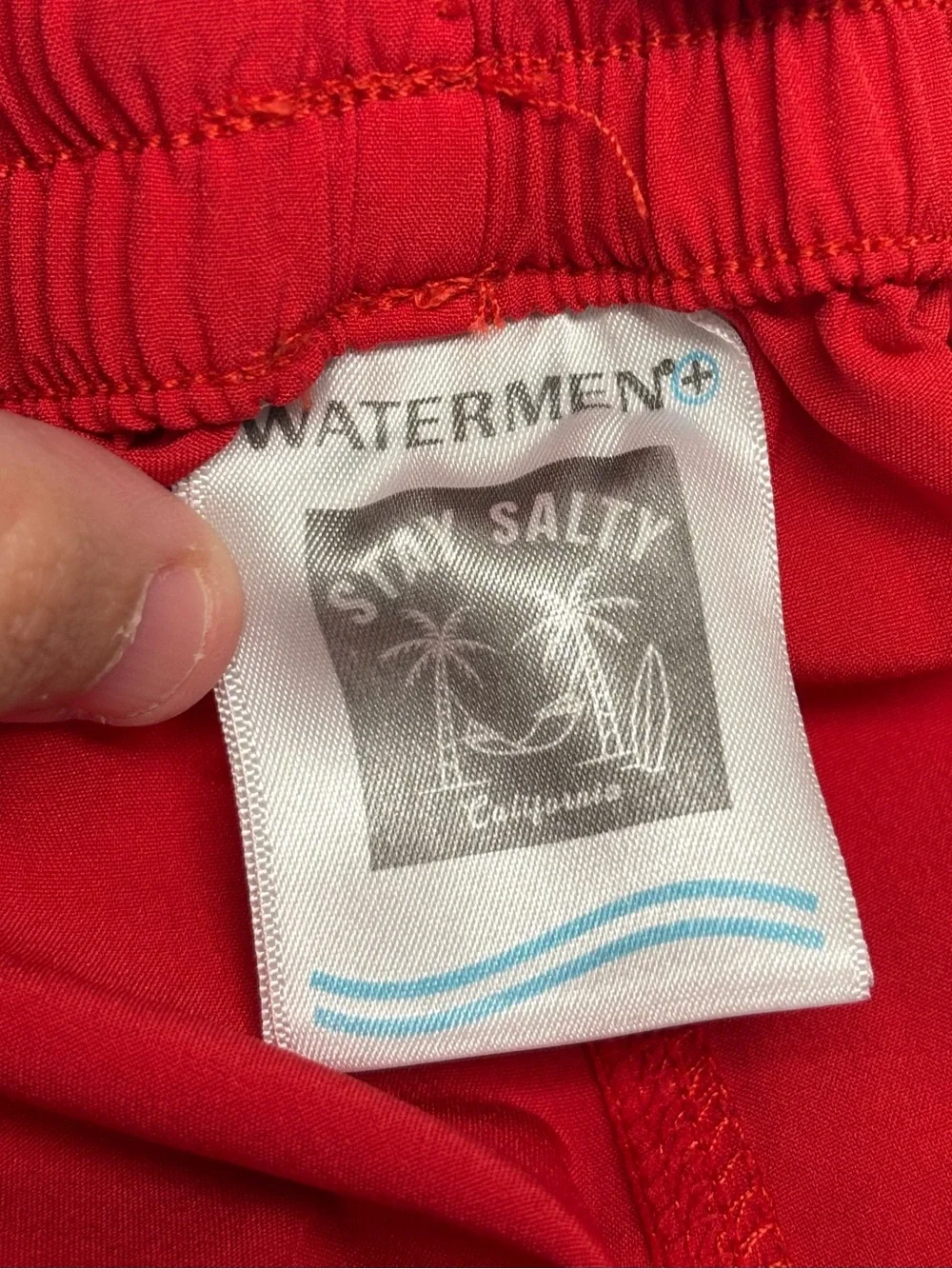 Watermen | Lifeguard Red Stretch Swim Shorts | Size Large